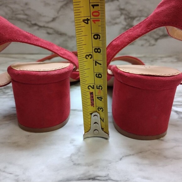 Torrid Wine Color Block Kitten Heel Faux Suede Sandals Size 7W - Picture 6 of 12